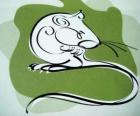 Sıçan, Rat işareti, Rat Yılı. Çin Zodyak on iki hayvan ilk işareti